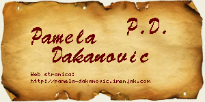 Pamela Dakanović vizit kartica